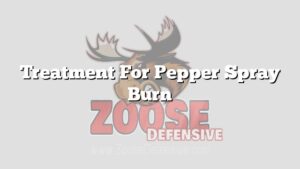 Treatment For Pepper Spray Burn