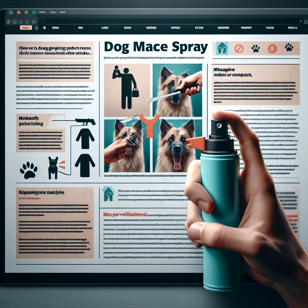 Protect Yourself With Dog Mace Spray