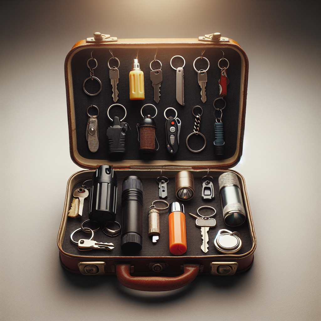 Self Defense Keychain In Mini Suitcase