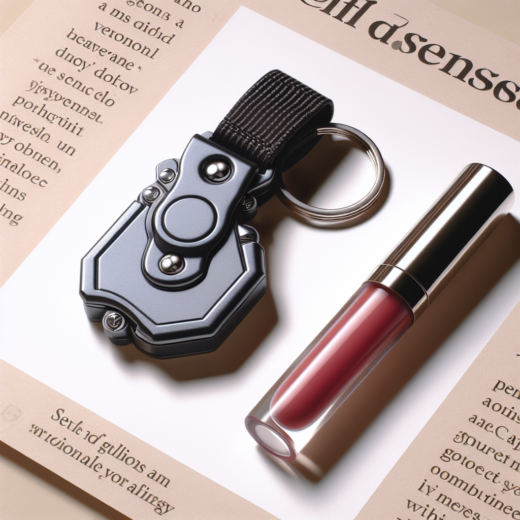 Self Defense Keychain With Lip Gloss